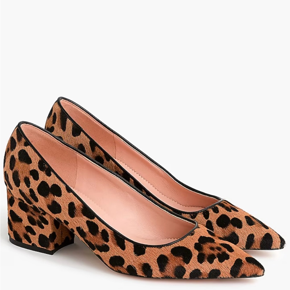 J. Crew Laney Pumps in Leopard Calf Hair